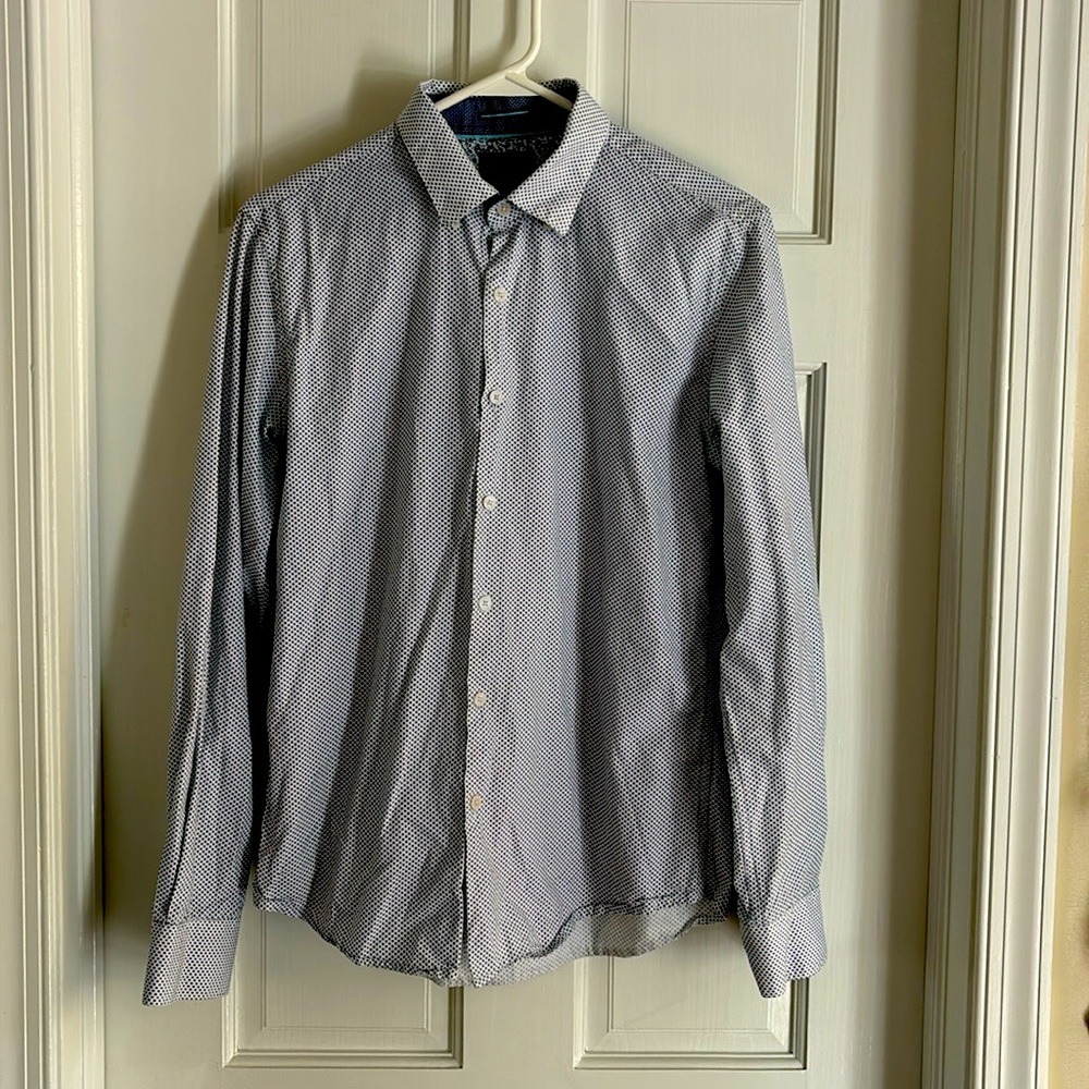 Denim and Flower, button down collar, dress shirt, slim fit, size Small